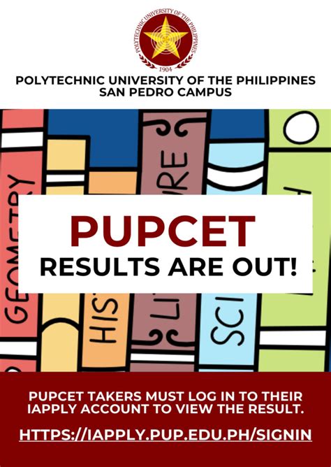 PUP SAN PEDRO CAMPUS PUPCET 2024 RESULTS ARE .